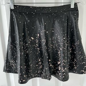 Vintage American Apparel Offbeat Collection Splatter Black Skater Skirt Small